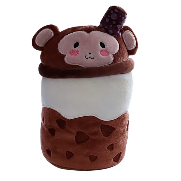 Puchi Gumi Brown Sugar Bear Boba Tea Plush Stuffed Animal Toy Squish Kawaii - Picture 1 of 10
